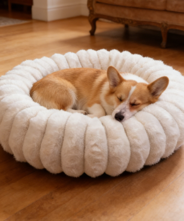 Luxury Pet Round Bed - Non-Slip Bottom Round Bed