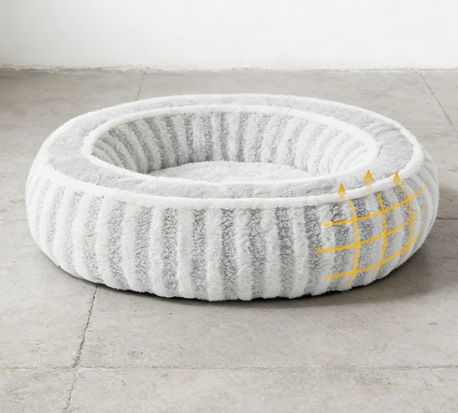 Pet Round Bed - Washable Non-Slip Soothing Sleep Dog Cat Bed - Image 2