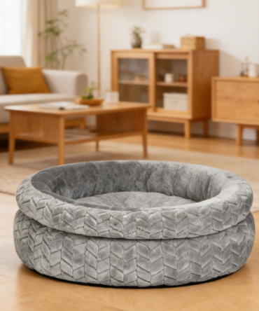 Double Layer Pet Round Bed - Ultra Soft Round Donut Cat Bed