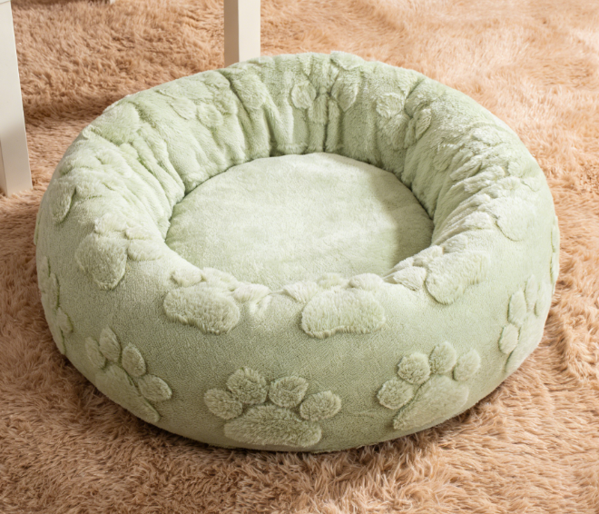 Warm And Cozy Round Pet Bed - 23cm Non-Slip Round Cat And Dog Bed - Image 2