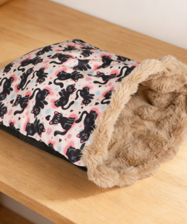 Plush Pet Bed - Cave-Style Cat Sleeping Bag Mattress (23.6 inches x 22 inches)