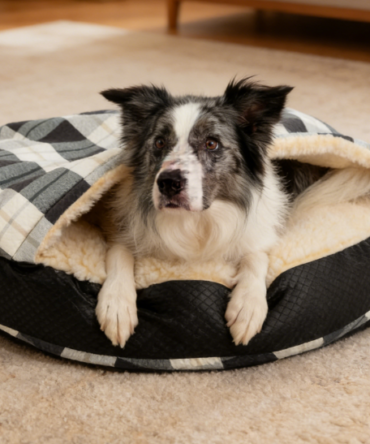 Comfortable Cave Insulated Plush Pet Bed - Small Warm Pet Hideaway