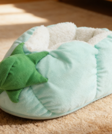 Self-Heating Pea-Shaped Insulated Plush Pet Bed - Thickened Warm Bed for Cats and Dogs