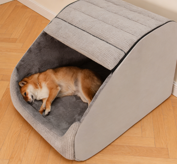 Memory Foam Insulated Plush Pet Bed - Non-Slip Base Pet House Bed