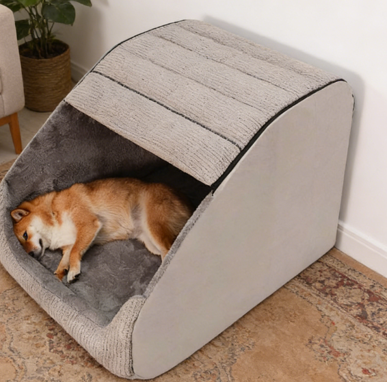 Memory Foam Insulated Plush Pet Bed - Non-Slip Base Pet House Bed - Image 2