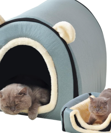 Two-Way Insulated Plush Pet Bed - Removable and Washable Splash-Proof Pet House