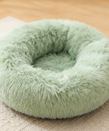 Fluffy Round Pet Bed - Thickened Plush Round Washable Cat and Dog Bed