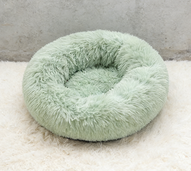 Fluffy Round Pet Bed - Thickened Plush Round Washable Cat and Dog Bed - Image 2